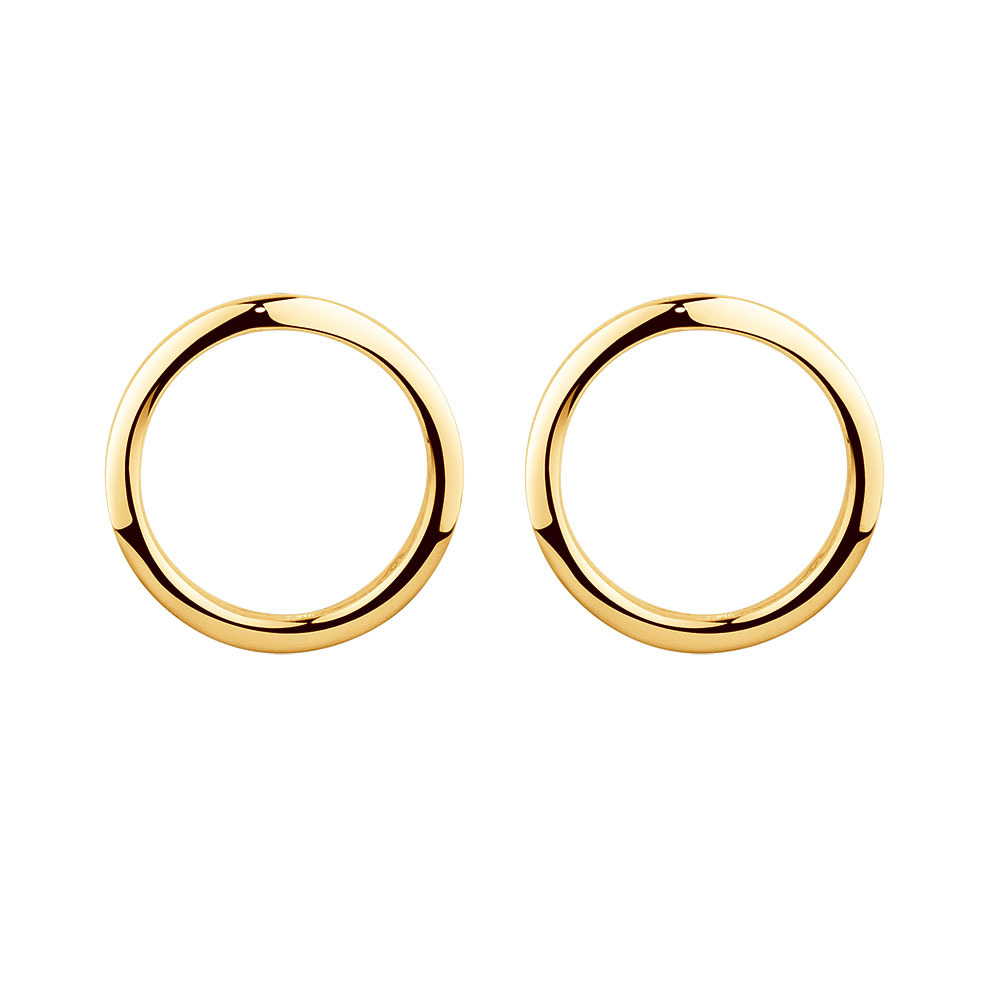 Open Circle Stud Earrings in 10ct Yellow Gold