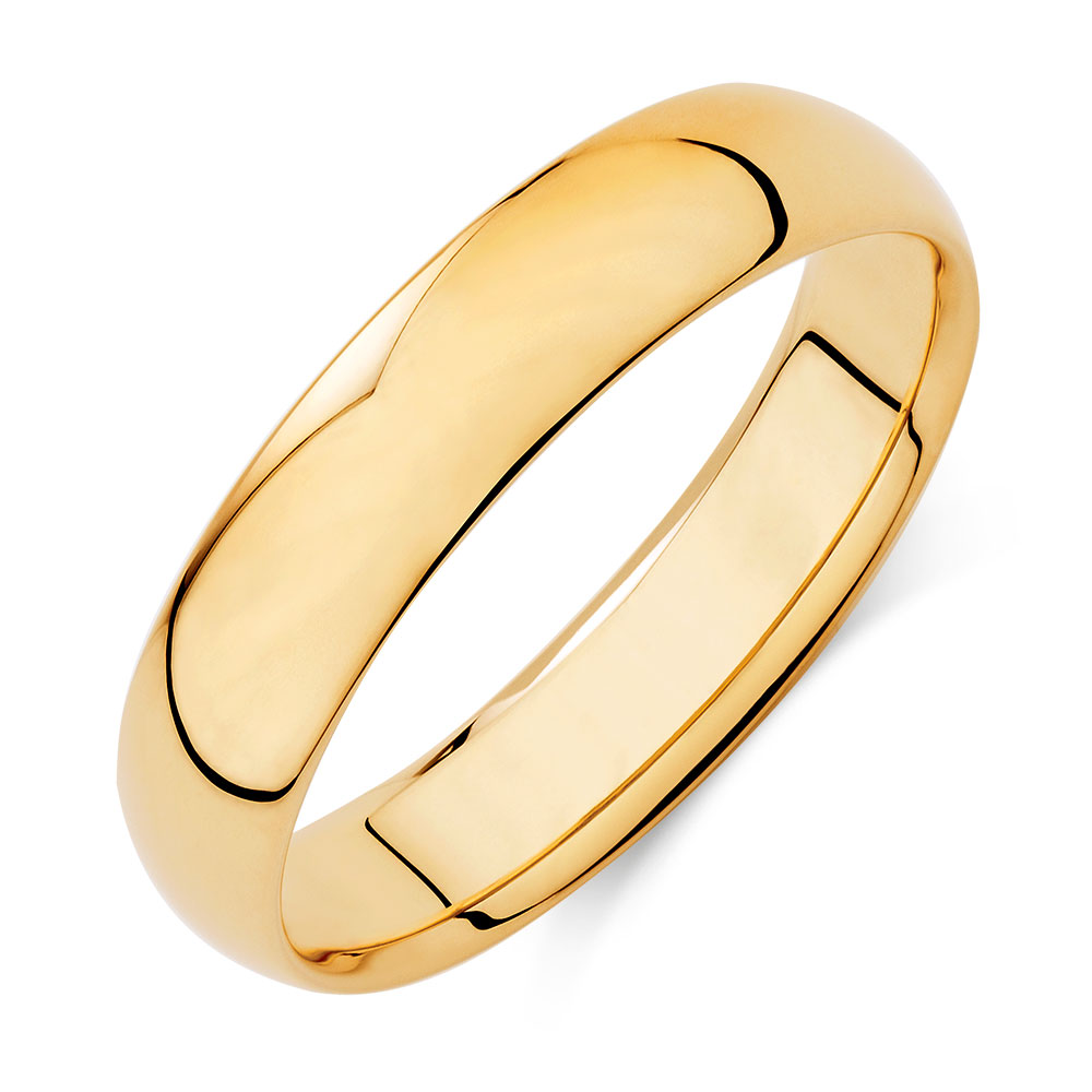 Men s Wedding  Band  in 10ct Yellow  Gold 