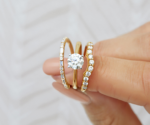 Yellow Gold Wedding Bands and Engagement Ring Yellow Gold Wedding Bands and Engagement Ring