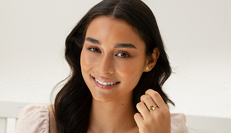 Yellow Gold Flower Ring and Earrings Yellow Gold Flower Ring and Earrings