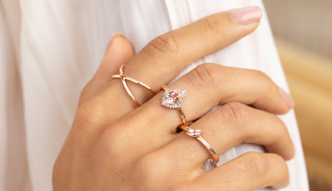 Rose Gold and Morganite Rings Rose Gold and Morganite Rings