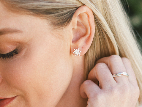 Snowflake Stud Earrings Snowflake Stud Earrings