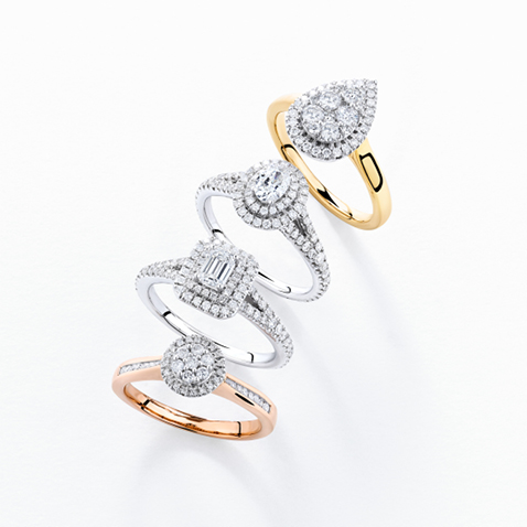 Cluster and Multi-Stone Engagement Rings Cluster and Multi-Stone Engagement Rings