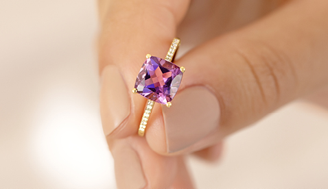 Amethyst and Diamond Ring Amethyst and Diamond Ring