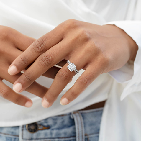 Evermore Bridal Set with 1/2 Carat TW of Diamonds in 10ct White Gold Evermore Bridal Set with 1/2 Carat TW of Diamonds in 10ct White Gold