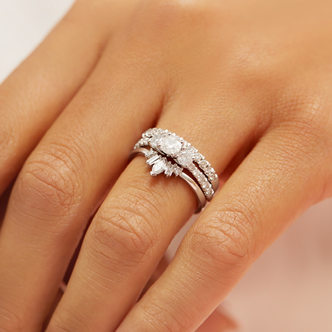 White Gold three-stone engagement ring White Gold three-stone engagement ring