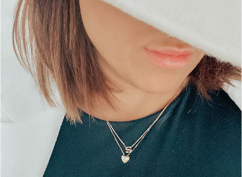 S Initial Pendant and Heart Pendant S Initial Pendant and Heart Pendant
