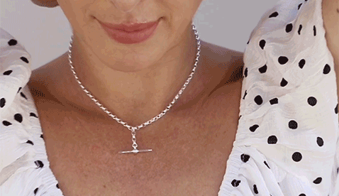 Sterling Silver Belcher Chain and Drop Pearl Pendant Sterling Silver Belcher Chain and Drop Pearl Pendant