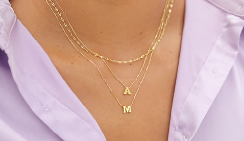 Personalised friendship jewellery - initial necklaces Personalised friendship jewellery - initial necklaces