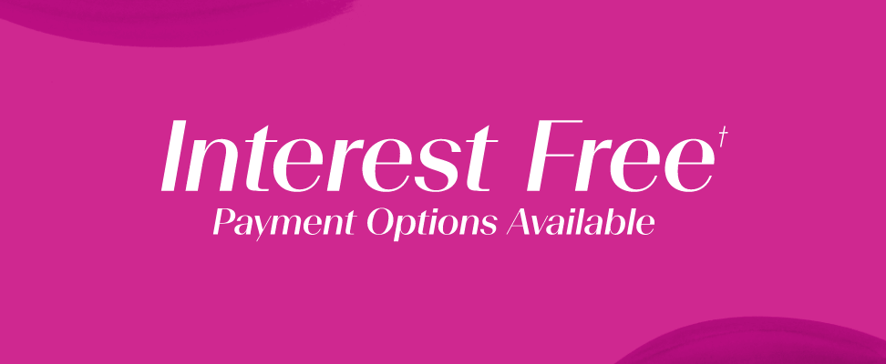 Interest free† payment options available